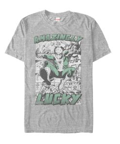 Men’s Marvel St. Patrick’s Day Spider-Man Vintage Amazingly Lucky T-Shirt