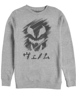 Men’s Marvel Venom Kanji Character Smudge Sweatshirt