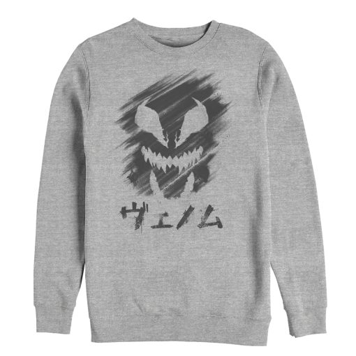 Men’s Marvel Venom Kanji Character Smudge Sweatshirt