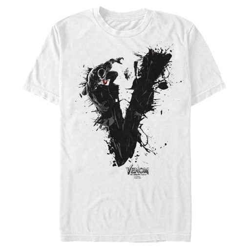 Men’s Marvel Venom Let There be Carnage Black V Splatter T-Shirt