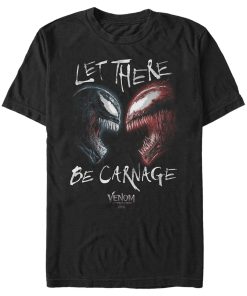 Men’s Marvel Venom Let There be Carnage Black Vs. Red T-Shirt