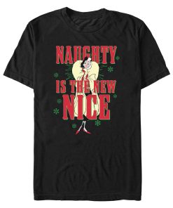 Men’s One Hundred and One Dalmatians Villains Cruella Naughty Is The New Nice T-Shirt