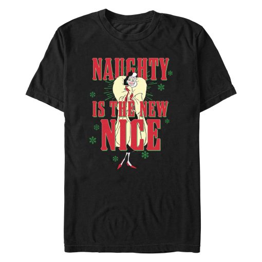 Men’s One Hundred and One Dalmatians Villains Cruella Naughty Is The New Nice T-Shirt