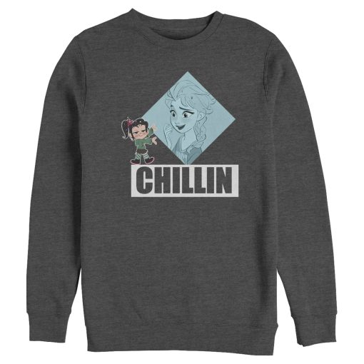 Men’s Ralph Breaks the Internet Elsa Chillin Frame Sweatshirt