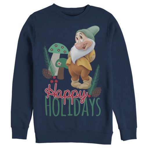 Men’s Snow White and the Seven Dwarfs Snow White and the Seven Dwarfs Happy Bashful Holidays Sweatshirt