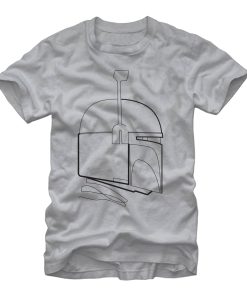 Men’s Star Wars Boba Fett Helmet Outline T-Shirt