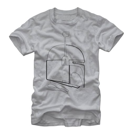 Men’s Star Wars Boba Fett Helmet Outline T-Shirt