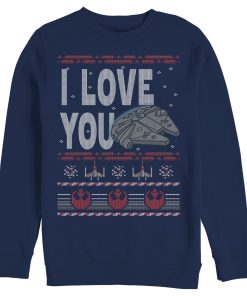 Men’s Star Wars Christmas I Love You Quote Sweatshirt