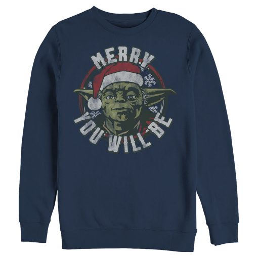 Men’s Star Wars Christmas Yoda Merry You Will Be Sweatshirt