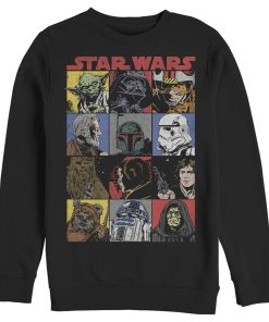 Men’s Star Wars Comic Strip Cartoon Group Sweatshirt