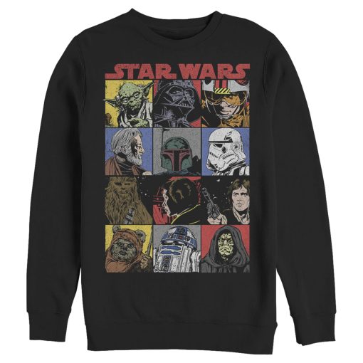 Men’s Star Wars Comic Strip Cartoon Group Sweatshirt