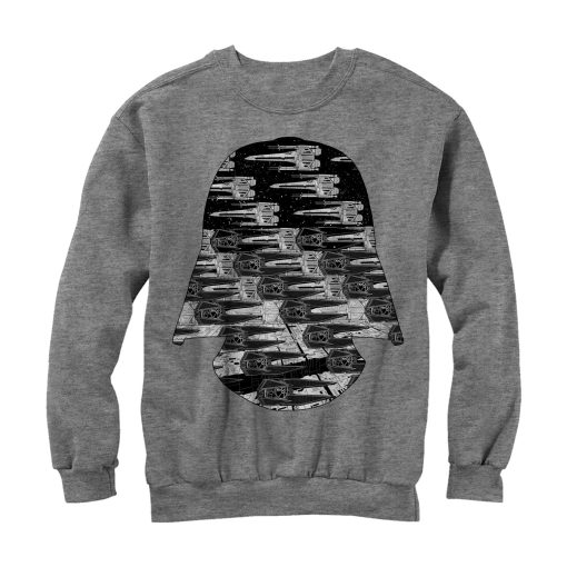 Men’s Star Wars Darth Vader Ship Collage Sweatshirt