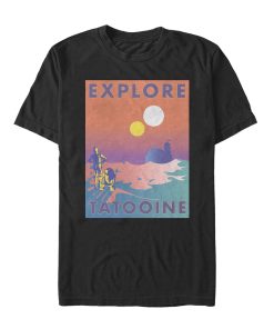 Men’s Star Wars Explore Tatooine Travel Poster T-Shirt