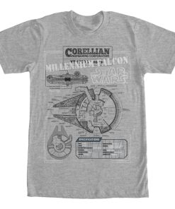 Men’s Star Wars Millennium Falcon Details T-Shirt