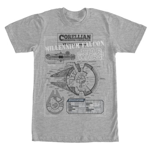 Men’s Star Wars Millennium Falcon Details T-Shirt