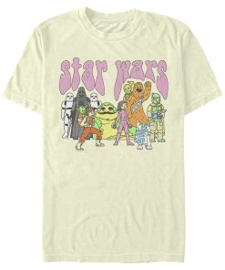 Men’s Star Wars Psychedelic Classic Characters T-Shirt