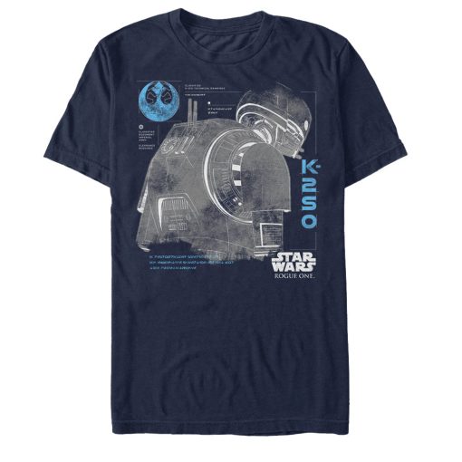 Men’s Star Wars Rogue One K-2SO Schematic Print T-Shirt