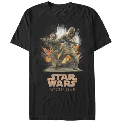 Men’s Star Wars Rogue One Pao and Bistan Battle Scene T-Shirt