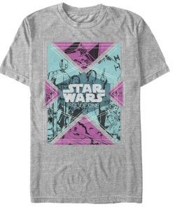 Men’s Star Wars Rogue One Retro Rebel Geometric Print T-Shirt