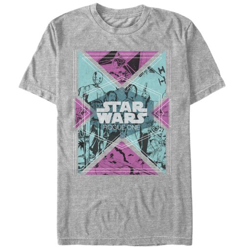 Men’s Star Wars Rogue One Retro Rebel Geometric Print T-Shirt