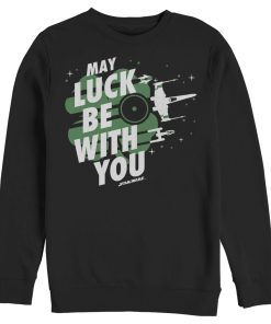 Men’s Star Wars St. Patrick’s Day May Luck Be With You Clover Sweatshirt
