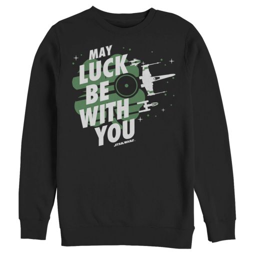 Men’s Star Wars St. Patrick’s Day May Luck Be With You Clover Sweatshirt