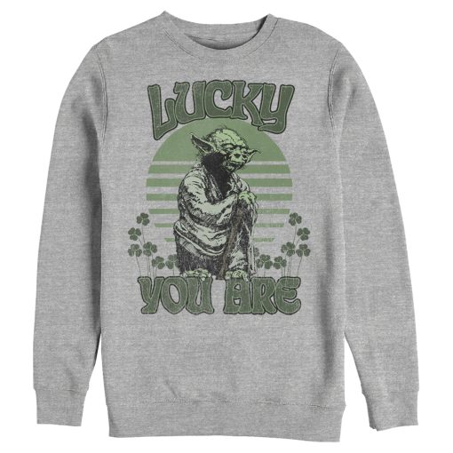 Men’s Star Wars St. Patrick’s Day Yoda Lucky You Are Clovers Sweatshirt