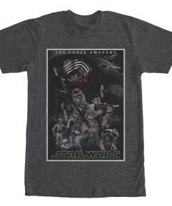 Men’s Star Wars The Force Awakens Character Poster T-Shirt