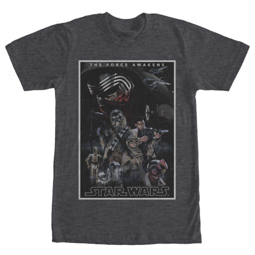 Men’s Star Wars The Force Awakens Character Poster T-Shirt