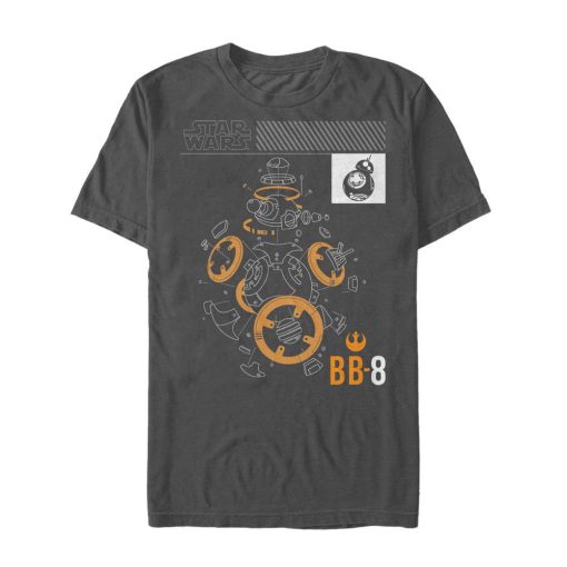 Men’s Star Wars The Last Jedi BB-8 Deconstruct T-Shirt