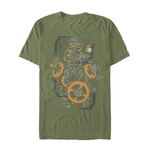 Men’s Star Wars The Last Jedi BB-8 Deconstructed View T-Shirt