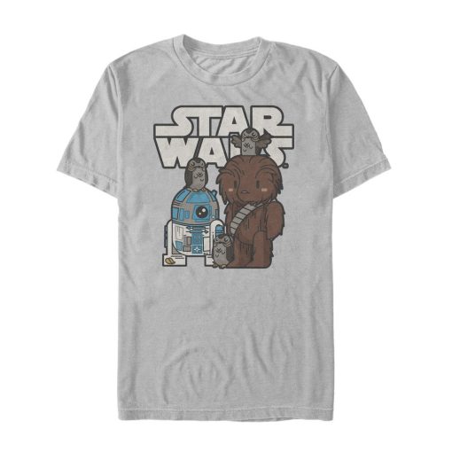 Men’s Star Wars The Last Jedi Cartoon Porg Party T-Shirt