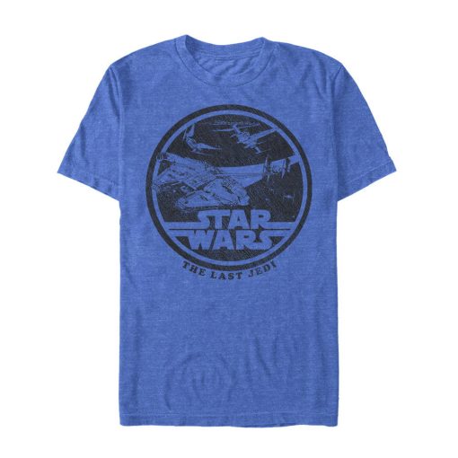 Men’s Star Wars The Last Jedi Millennium Falcon Battle T-Shirt