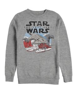 Men’s Star Wars The Last Jedi Millennium Falcon Crait Battle Sweatshirt