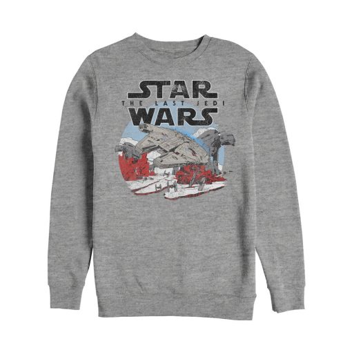 Men’s Star Wars The Last Jedi Millennium Falcon Crait Battle Sweatshirt