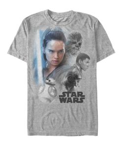 Men’s Star Wars The Last Jedi Rey Rebel Collage T-Shirt