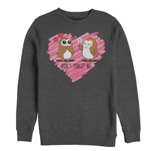 Men’s Star Wars The Last Jedi Valentine Don’t Porget Me Cartoon Sweatshirt