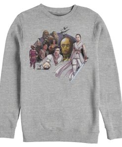Men’s Star Wars The Rise of Skywalker Character Cartoon Sweatshirt