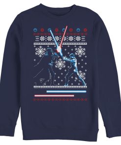 Men’s Star Wars Ugly Christmas Lightsaber Duel Sweatshirt