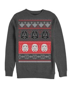 Men’s Star Wars Ugly Christmas Villain Helmets Sweatshirt