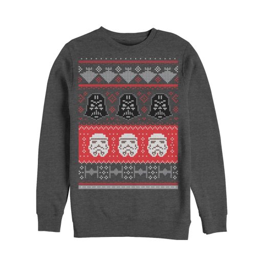 Men’s Star Wars Ugly Christmas Villain Helmets Sweatshirt