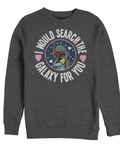Men’s Star Wars Valentine Boba Fett Search the Galaxy Sweatshirt