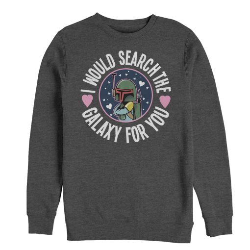 Men’s Star Wars Valentine Boba Fett Search the Galaxy Sweatshirt