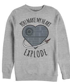 Men’s Star Wars Valentine Death Star Heart Sweatshirt