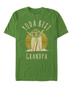 Men’s Star Wars Yoda Best Grandpa Cartoon T-Shirt