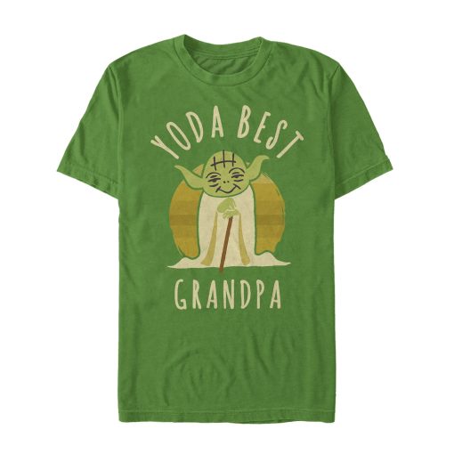 Men’s Star Wars Yoda Best Grandpa Cartoon T-Shirt