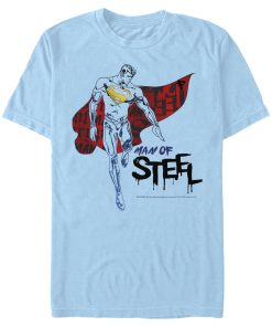 Men’s Superman Man of Steel Paint Drip T-Shirt