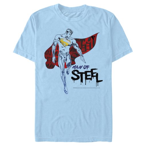 Men’s Superman Man of Steel Paint Drip T-Shirt