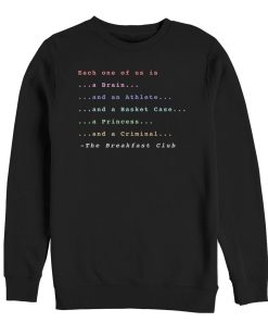 Men’s The Breakfast Club Each One Of Us Stereotype Sweatshirt