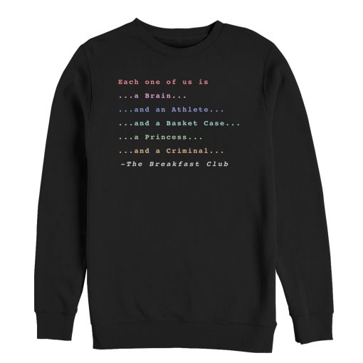 Men’s The Breakfast Club Each One Of Us Stereotype Sweatshirt